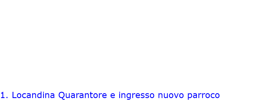 1. Locandina Quarantore e ingresso nuovo parroco