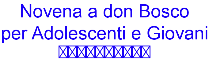 Novena a don Bosco per Adolescenti e Giovani 
